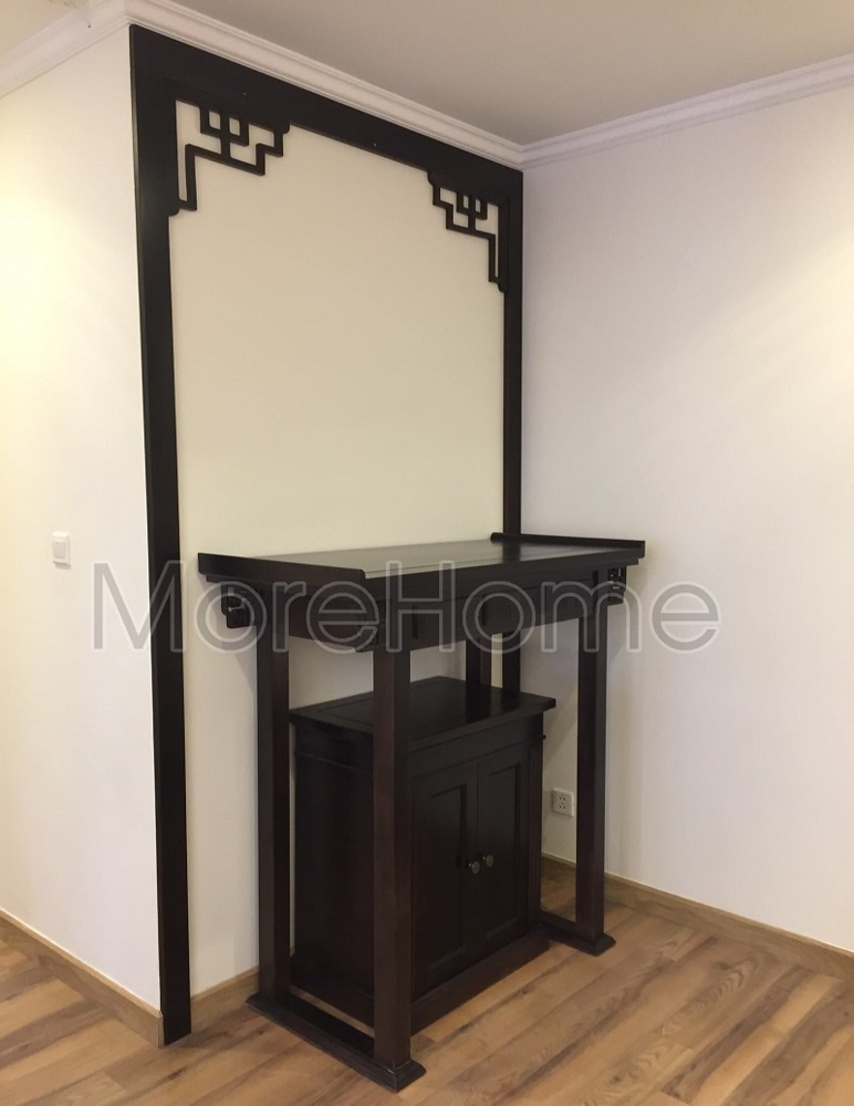 Thiết kế tủ thờ đứng gỗ tần bì - gỗ sồi